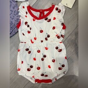Kyte Baby Cherry Print Baby Romper
